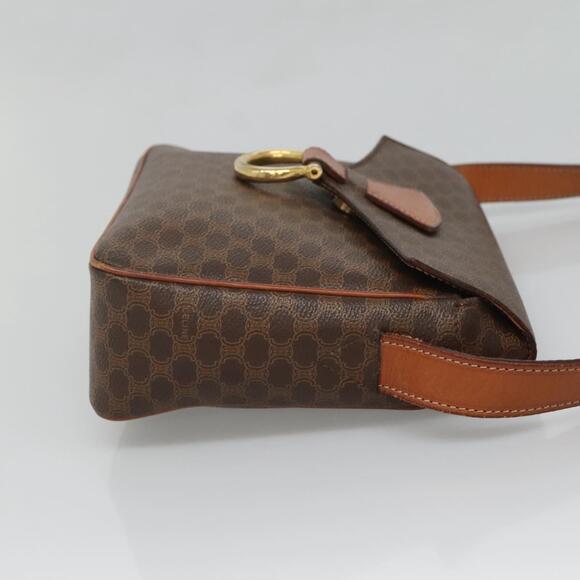 CELINE Macadam Canvas Shoulder Bag Pvc Leather Brown Gold - Picture 5 of 12